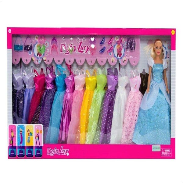 BLUE Lucy Doll with Dresses for Girls