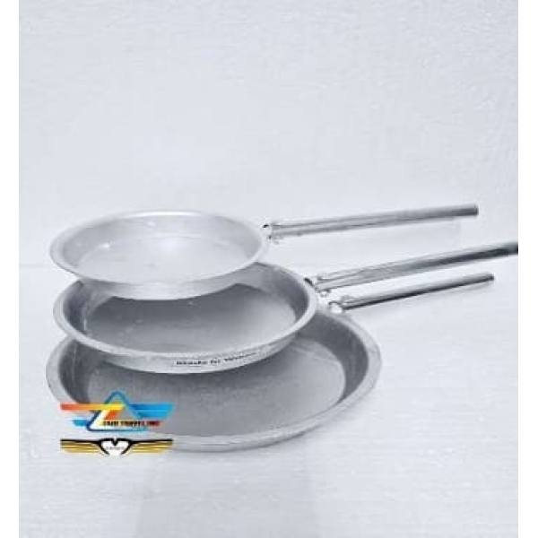 Yemeni Stainless Steel Cooking Bowl With Handle مقالي حديد